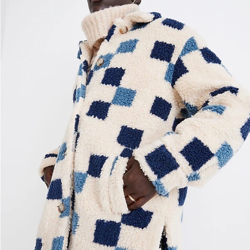 (Re)sourced Sherpa Belrose Shirt-Jacket in Checkerboard